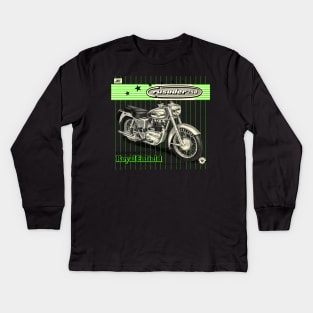 Royal Enfield Crusader 250 Vintage Motorcycle Kids Long Sleeve T-Shirt